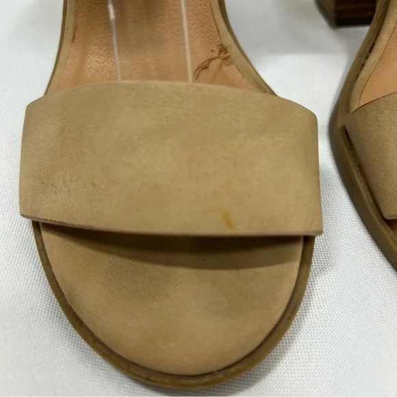 Soda | Block Heel Sandals Tan Ankle Strap Women’s Size 6 - Picture 9 of 12